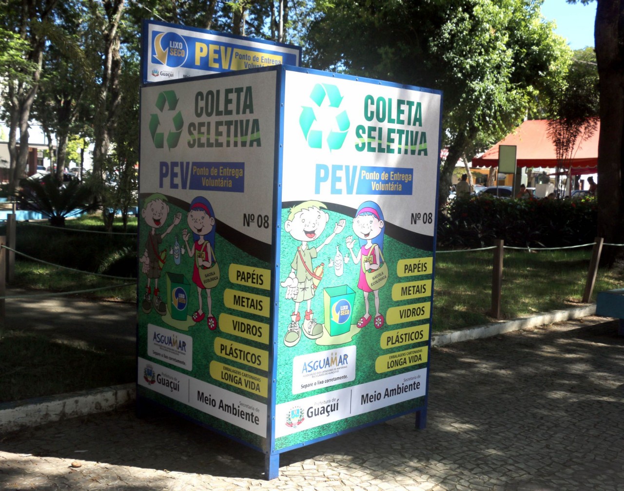 PEV deve ser usado apenas para coleta de lixo reciclável