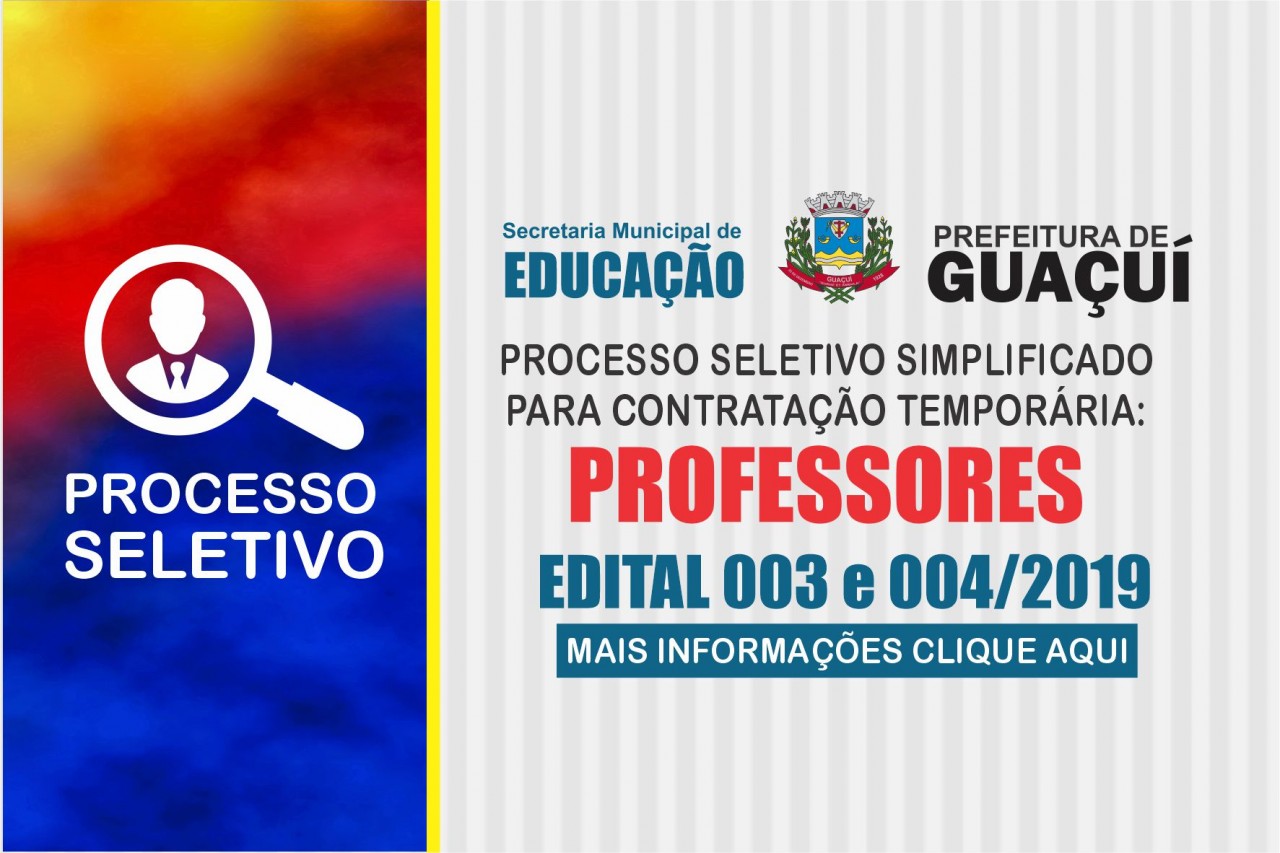 Processo Seletivo simplificado para contratação de Professores