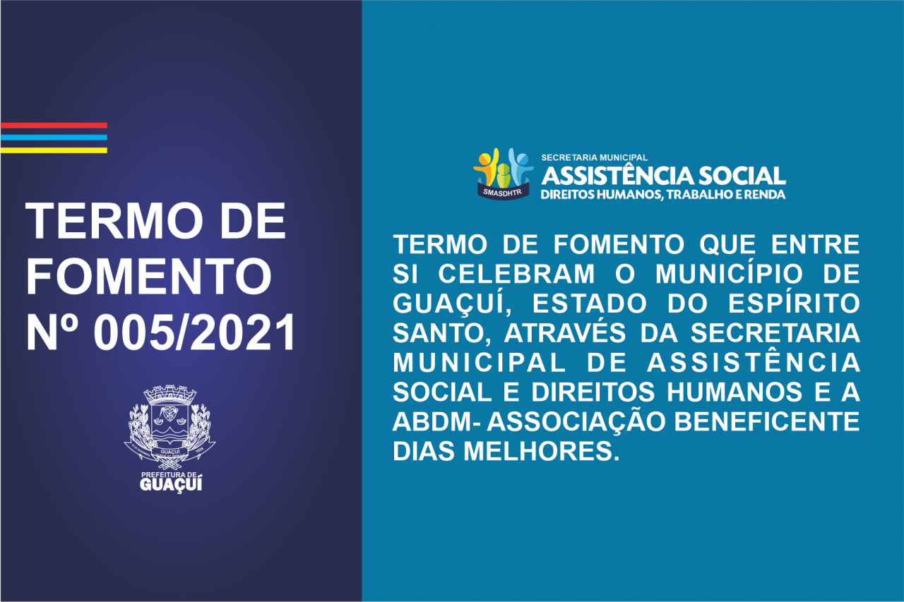 TERMO DE FOMENTO Nº 005/2021