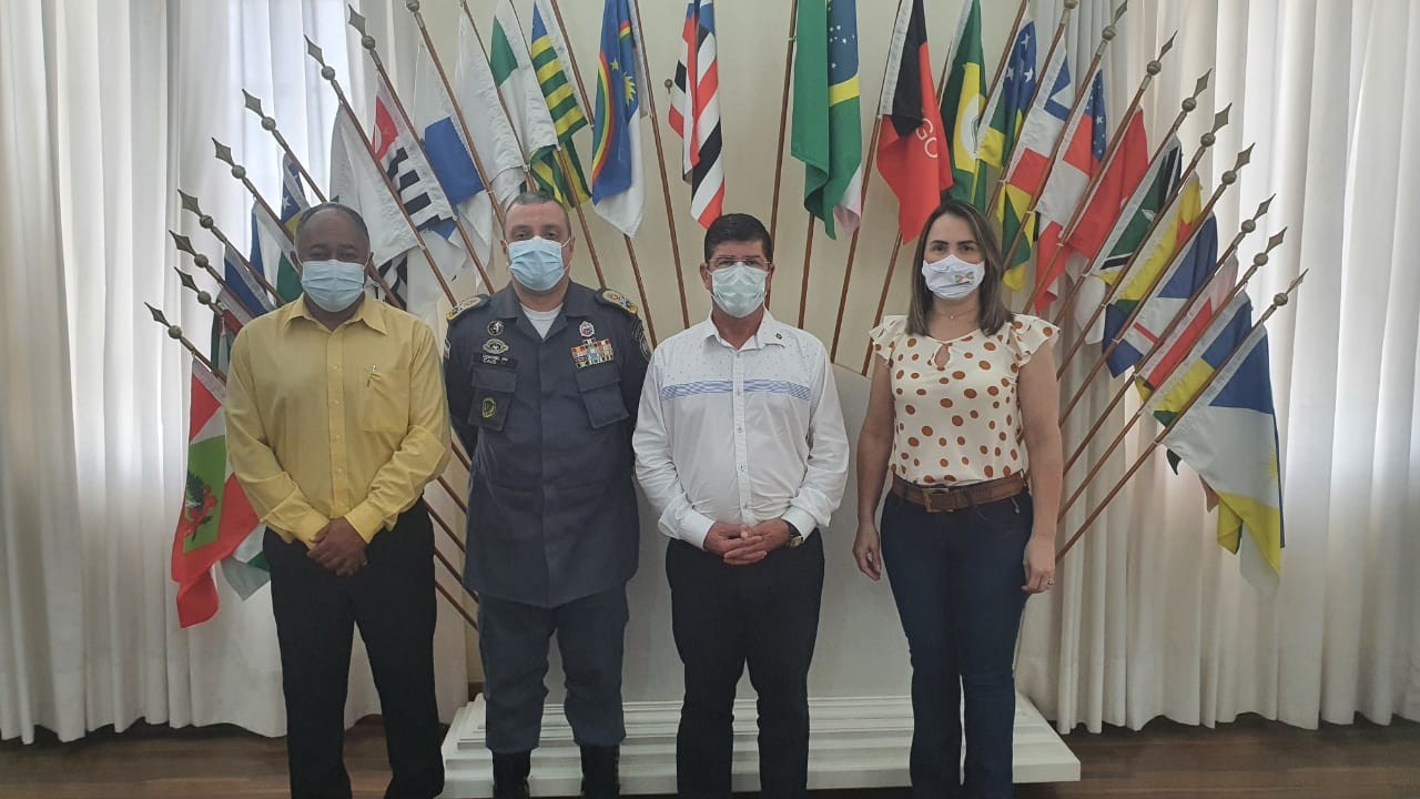 Prefeito Marcos Luiz Jauhar é recebido pelo Comandante-geral da Polícia Militar