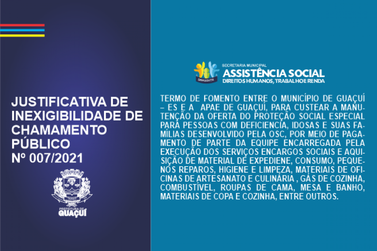 JUSTIFICATIVA DE INEXIGIBILIDADE DE CHAMAMENTO PÚBLICO Nº 008/2021