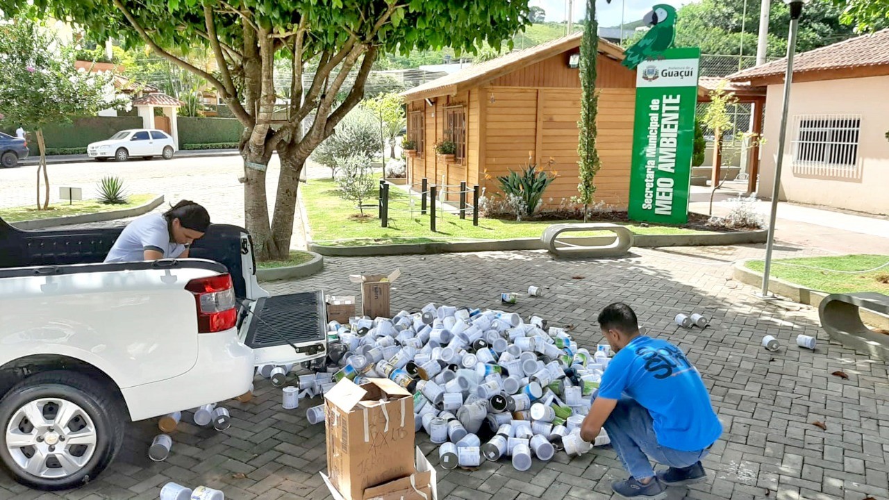 MAIS 677 LATAS SÃO ENCAMINHADAS PARA RECICLAGEM EM GUAÇUÍ