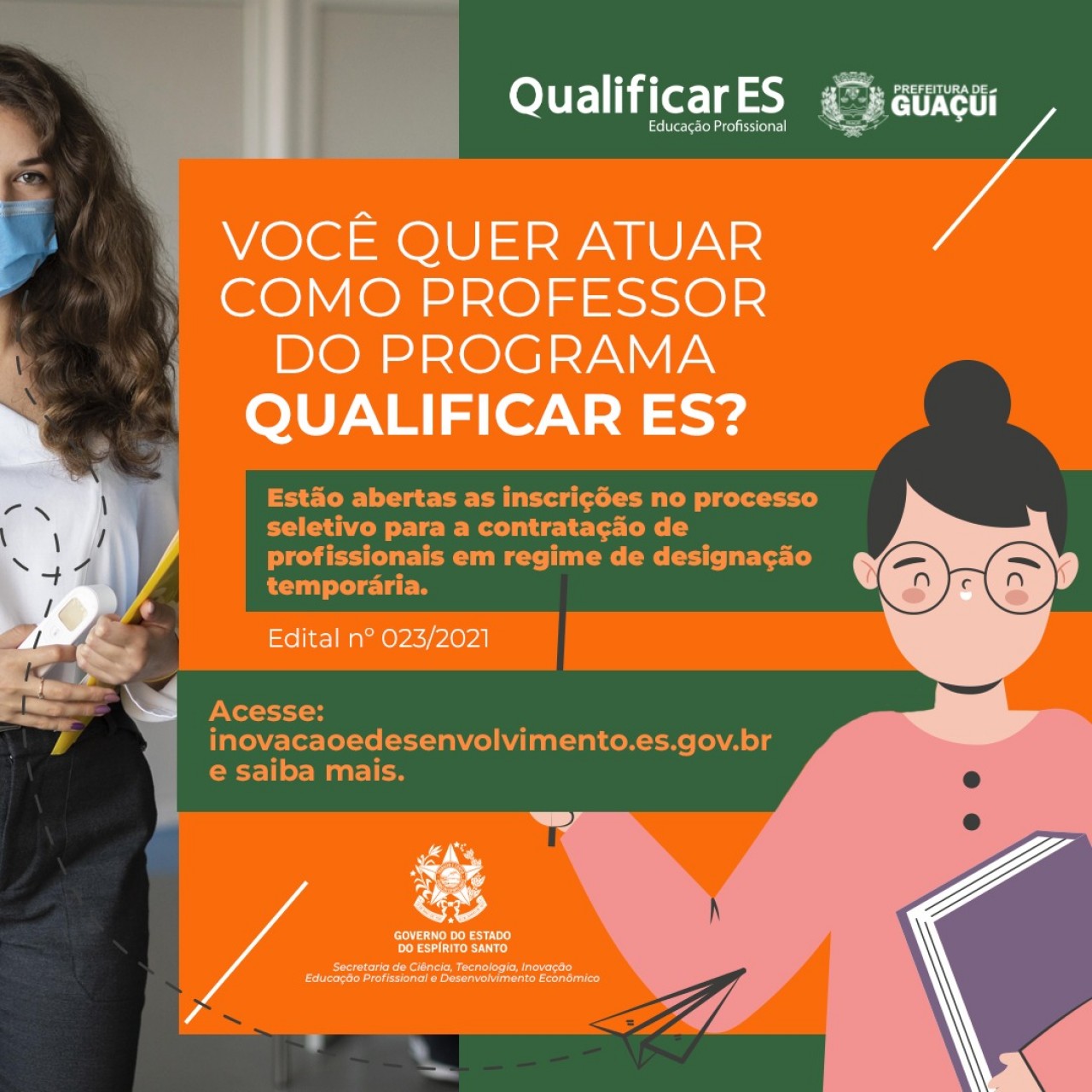 QUALIFICAR ES ABRE PROCESSO SELETIVO PARA CONTRATAÇÃO DE PROFESSORES DE EDUCAÇÃO PROFISSIONAL