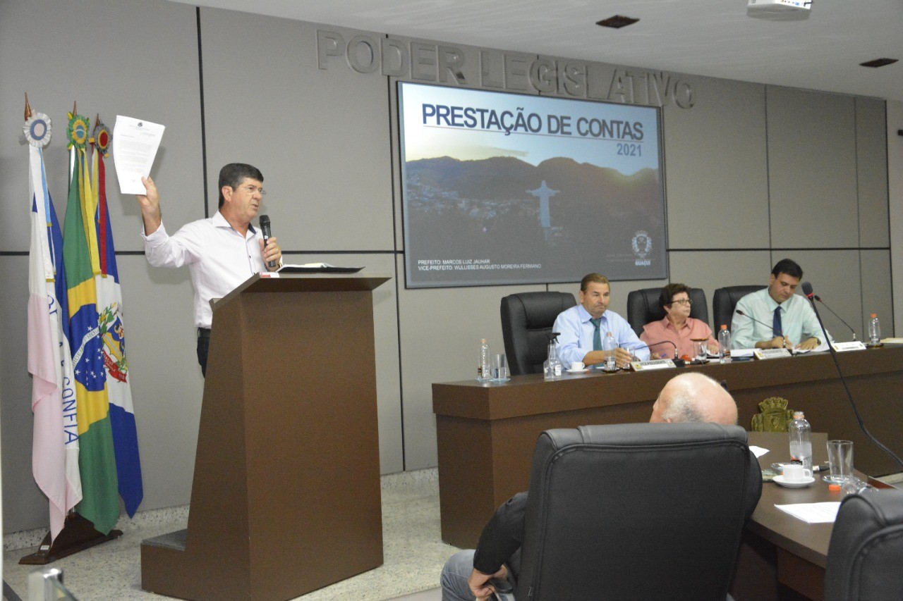 PREFEITO DE GUAÇUÍ REALIZA PRESTAÇÃO DE CONTAS REFERENTE AO EXERCÍCIO DE 2021
