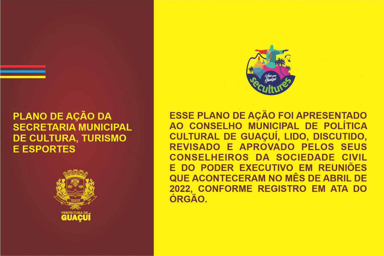 PLANO DE AÇÃO DA SECRETARIA MUNICIPAL DE CULTURA, TURISMO E ESPORTES