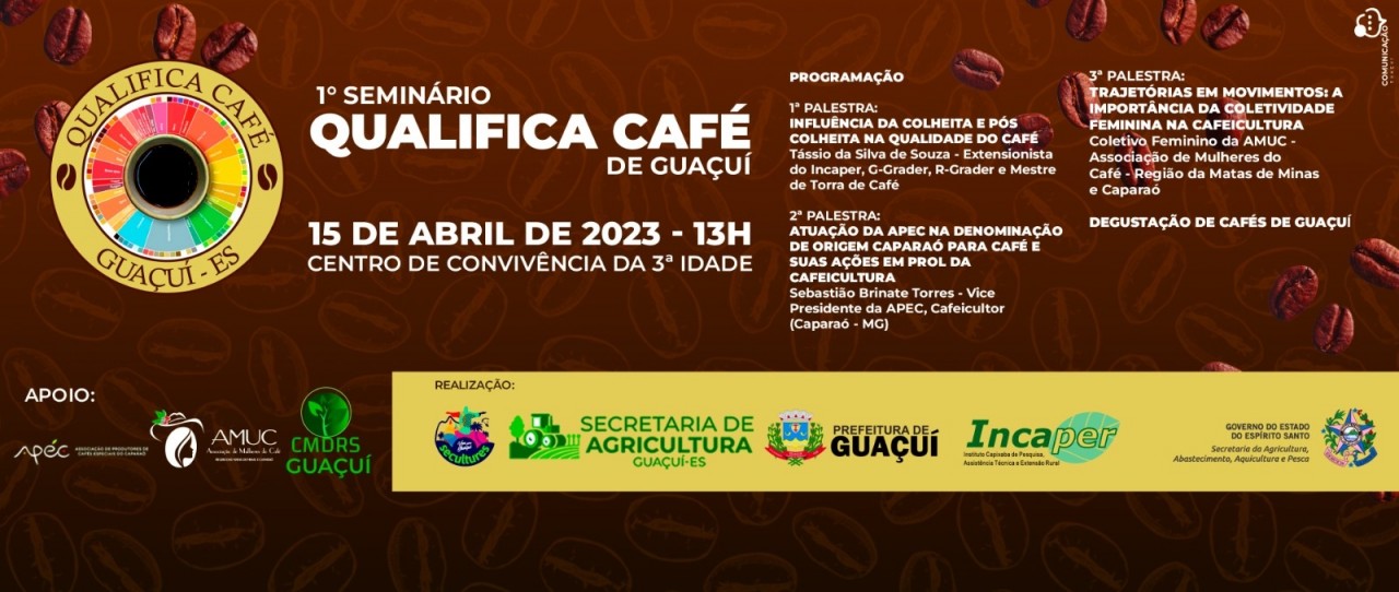 VEM AI O 1° SEMINÁRIO QUALIFICA CAFÉ DE GUAÇUÍ