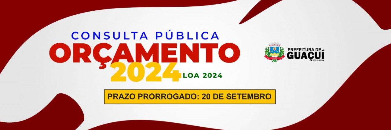 POPULAÇÃO DE GUAÇUÍ JÁ PODE CONTRIBUIR COM SUGESTÕES PARA ELABORAÇÃO DO ORÇAMENTO 2024