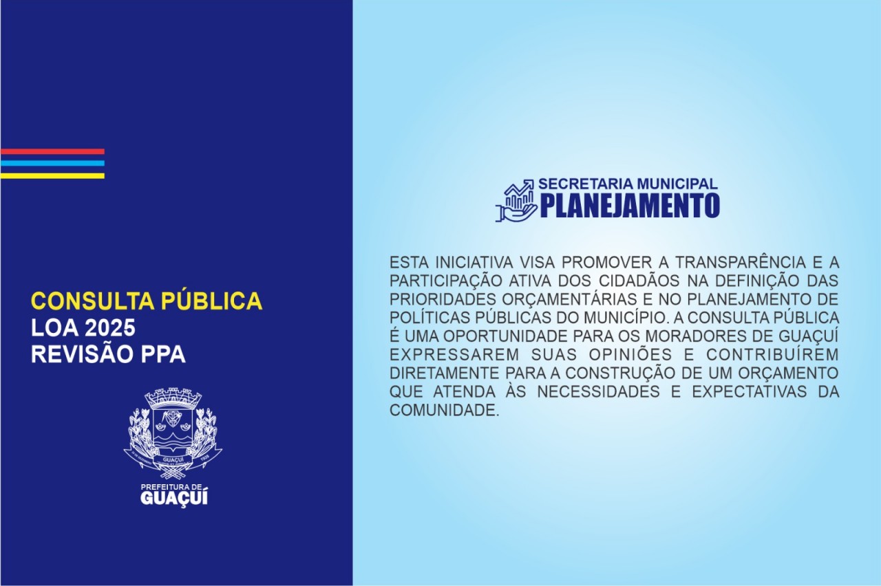 CONSULTA PÚBLICA LOA 2025 E REVISÃO DO PPA