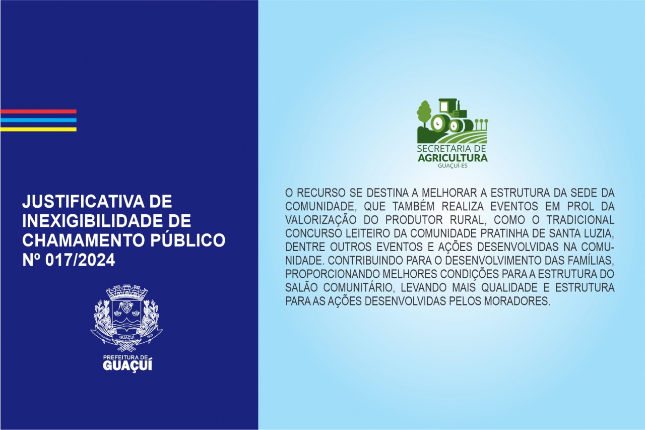 JUSTIFICATIVA DE INEXIGIBILIDADE DE CHAMAMENTO PÚBLICO Nº 17/2024