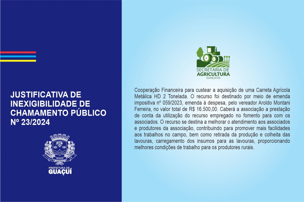 JUSTIFICATIVA DE INEXIGIBILIDADE DE CHAMAMENTO PÚBLICO Nº 023/2024