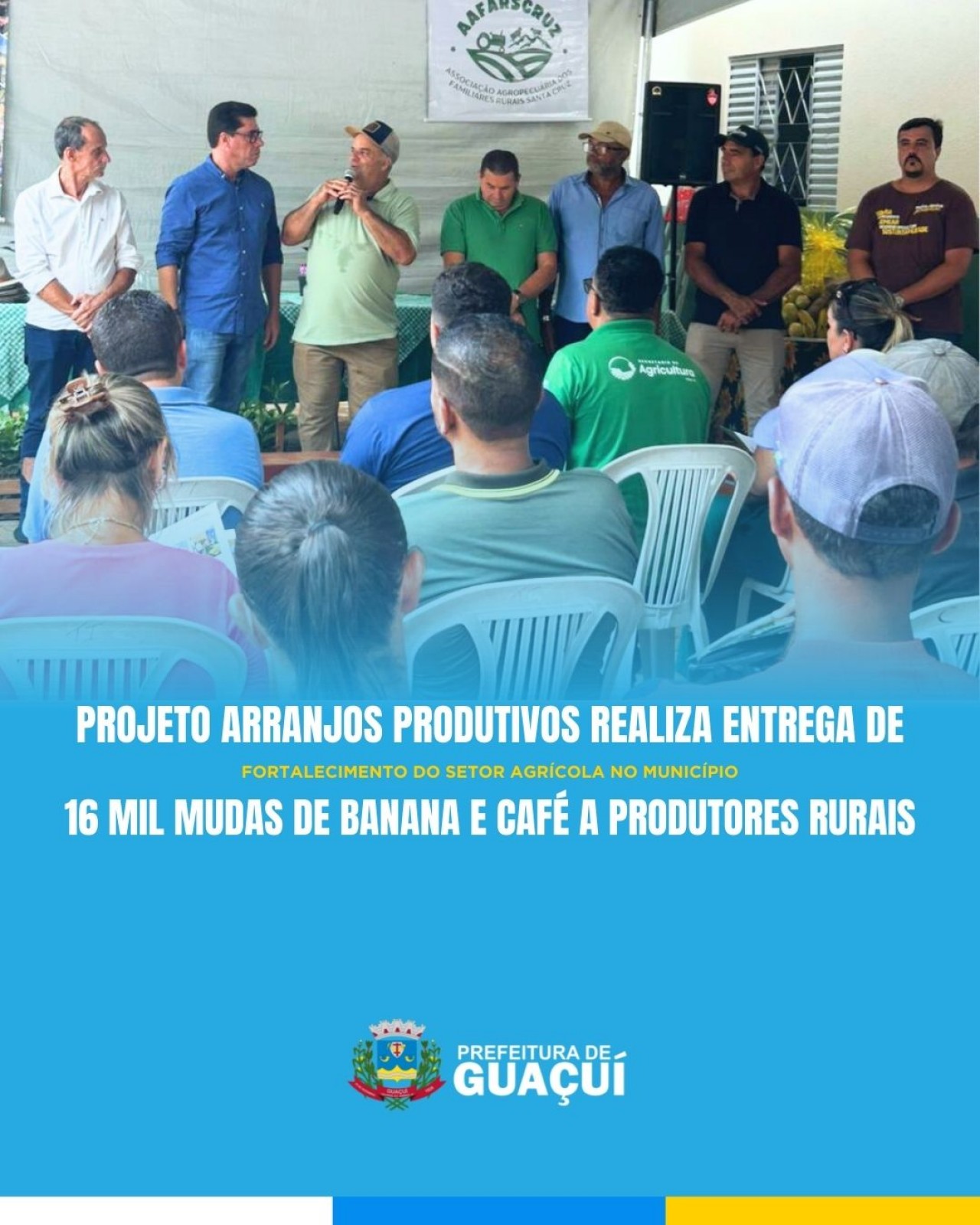 PROJETO ARRANJOS PRODUTIVOS REALIZA ENTREGA DE 16 MIL MUDAS DE BANANA E CAFÉ A PRODUTORES RURAIS