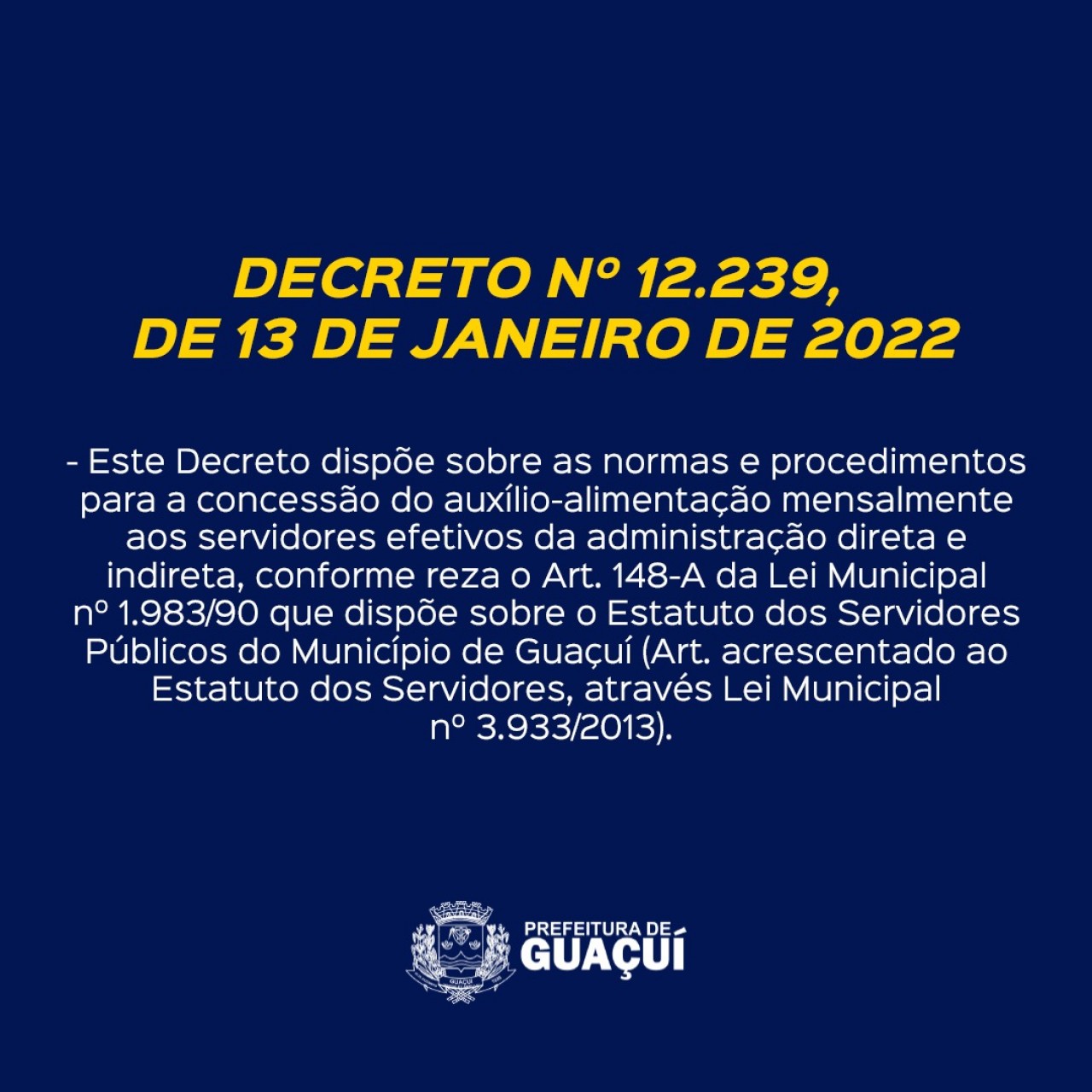 PREFEITURA EMITE DECRETO QUE MELHORA AS NORMAS PARA CONCESSÃO DO AUXÍLIO ALIMENTAÇÃO.