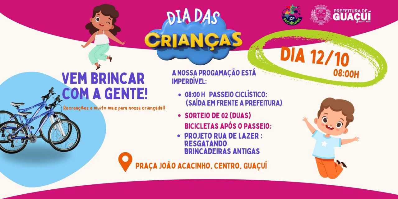 DIA DAS CRIANÇAS: PROGRAMAÇÃO ESPECIAL PARA COMEMORAR COM ALEGRIA