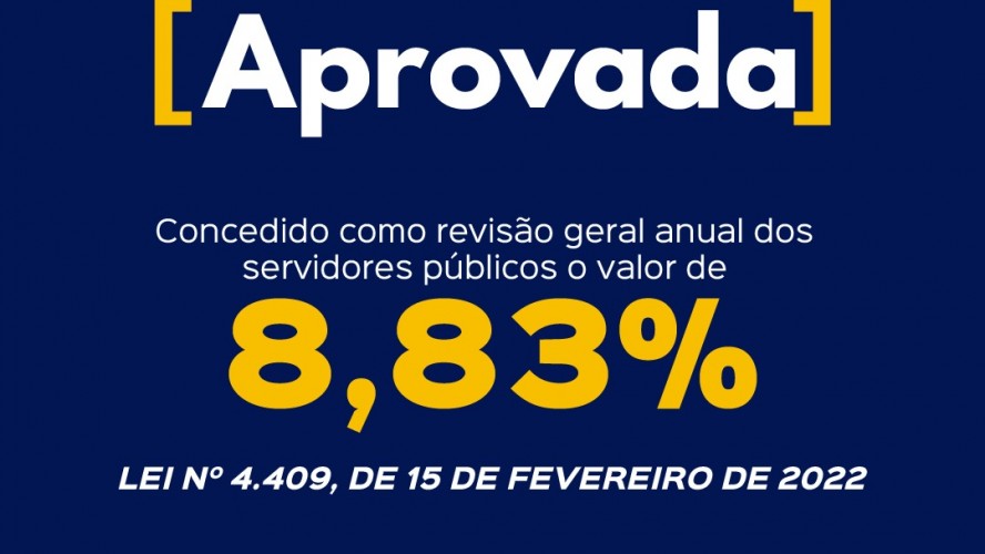 APROVADA LEI QUE CONCEDE 8,83% DE REVISÃO GERAL ANUAL PARA OS SERVIDORES MUNICIPAIS