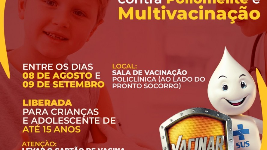 PREFEITURA INICIA CAMPANHA DE VACINAÇÃO CONTRA POLIOMIELITE E MULTIVACINAÇÃO EM GUAÇUÍ