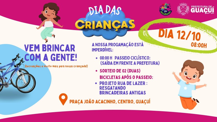 DIA DAS CRIANÇAS: PROGRAMAÇÃO ESPECIAL PARA COMEMORAR COM ALEGRIA