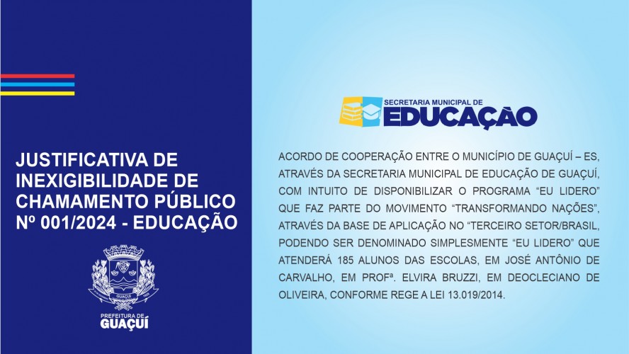 JUSTIFICATIVA DE INEXIGIBILIDADE DE CHAMAMENTO PÚBLICO Nº001/2024