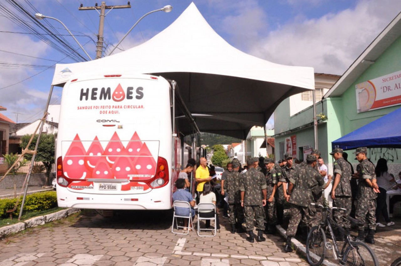 Campanha de doação de sangue traz Ônibus do Hemoes a Guaçuí