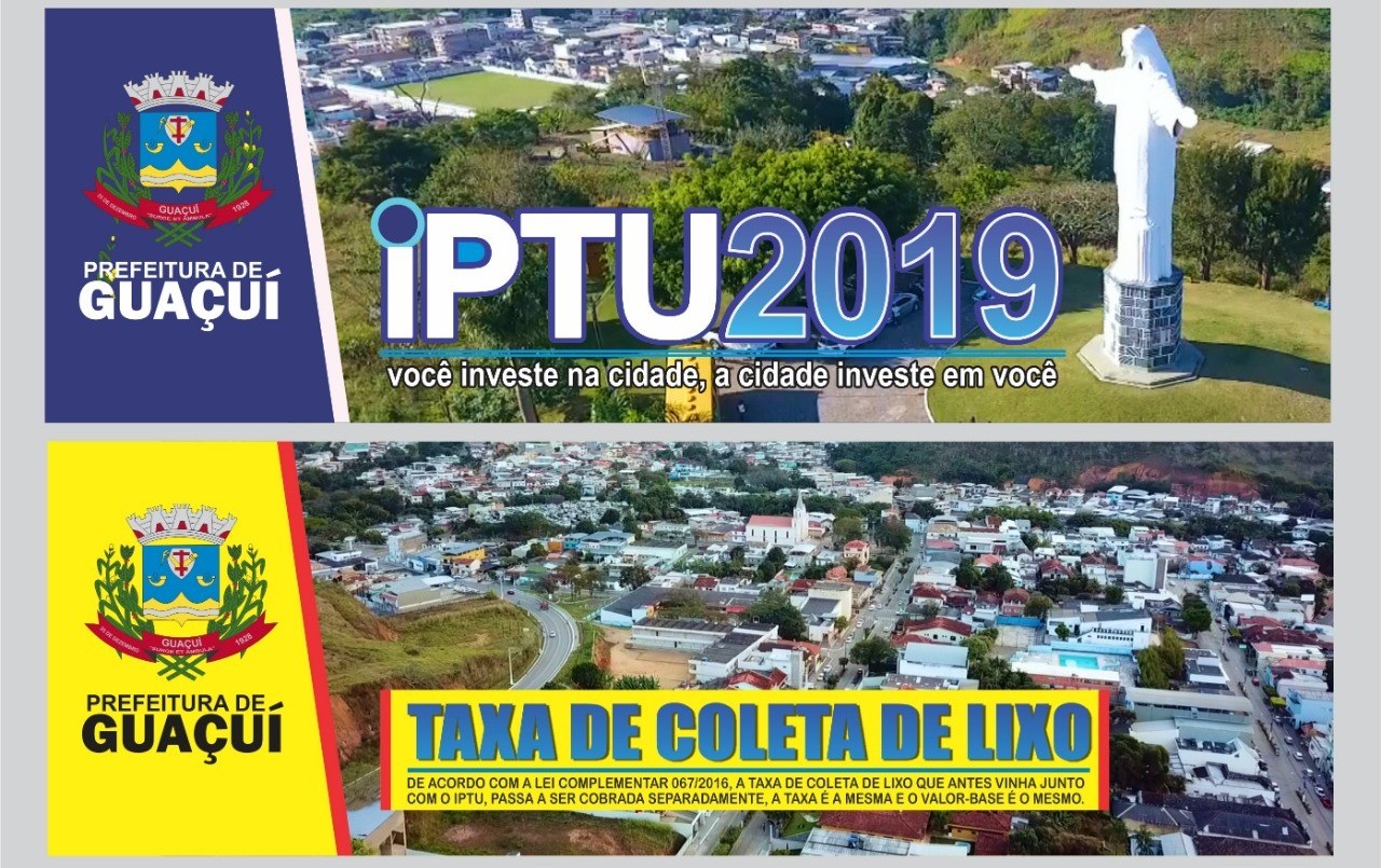 Carnês do IPTU e da Coleta de Lixo estão sendo distribuídos em Guaçuí