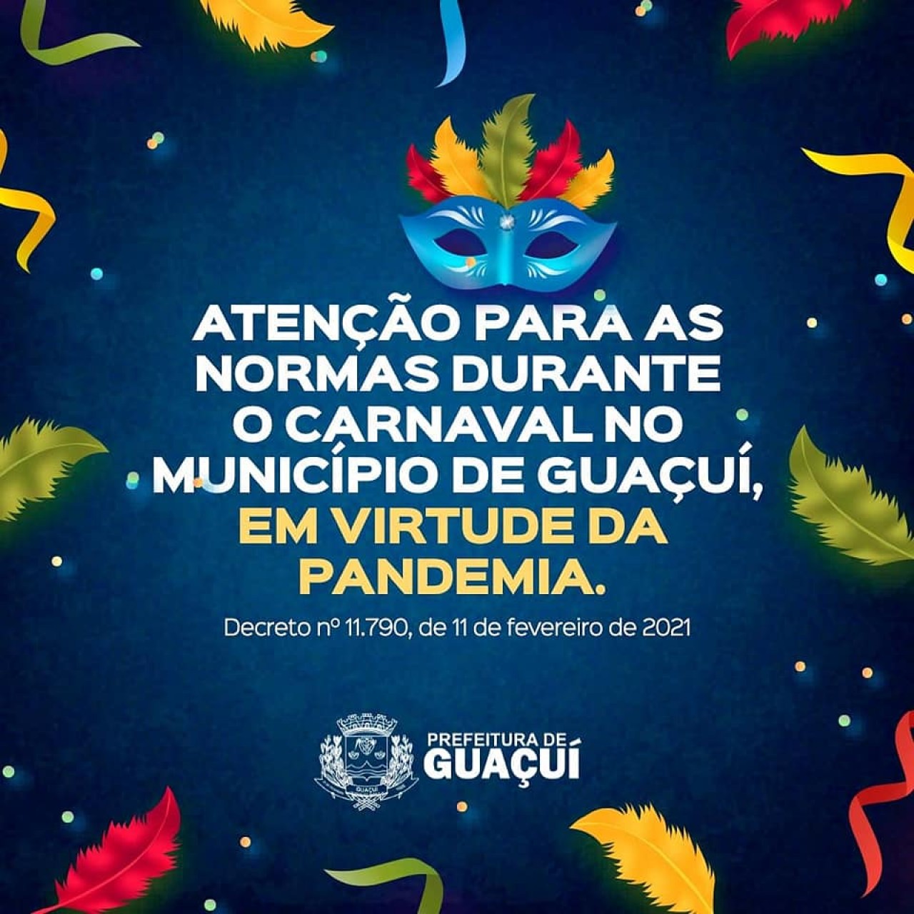 Prefeitura decreta normas para os dias de Carnaval no município de Guaçuí