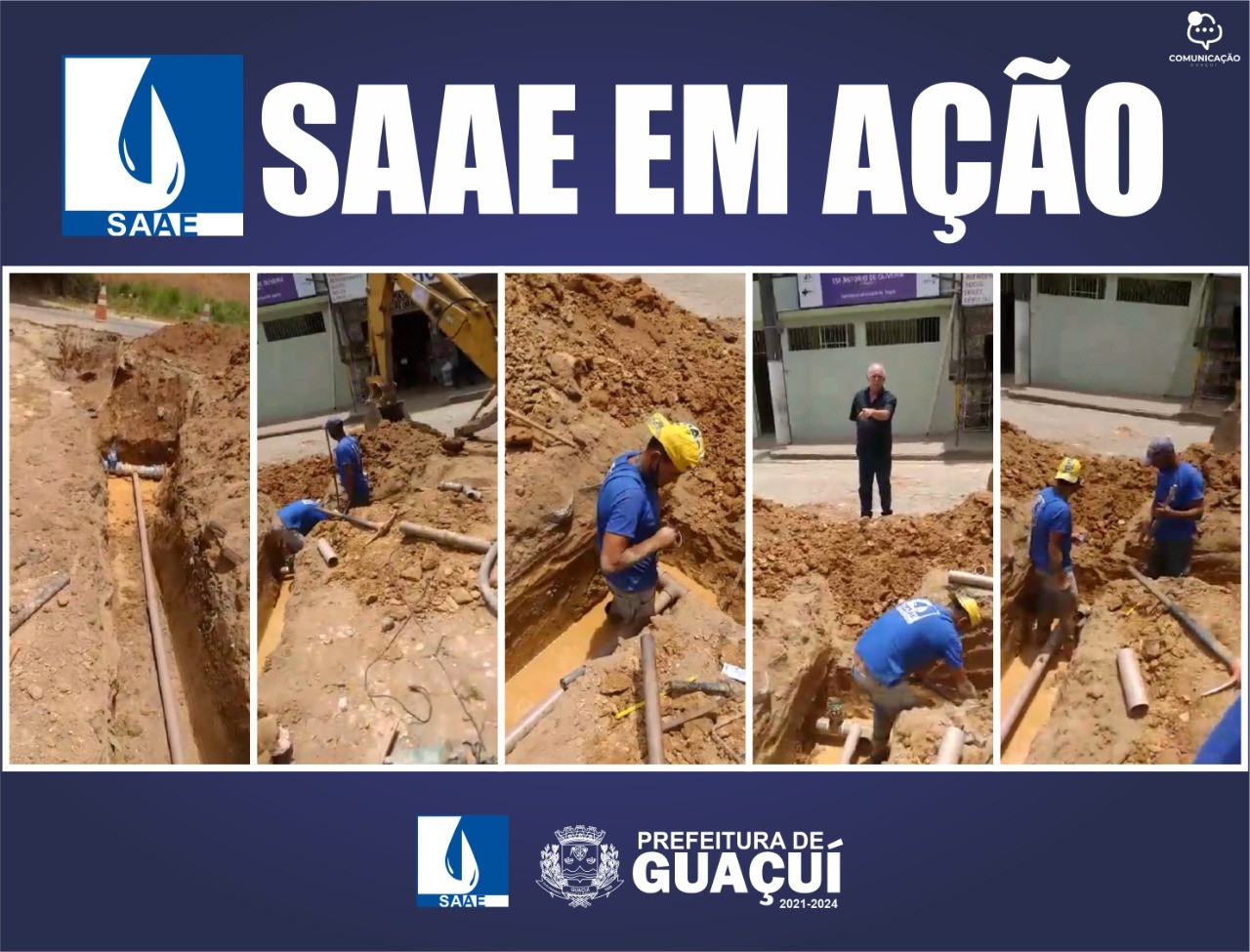 SAAE soluciona problema com vazamento de água no bairro Nova Guaçuí