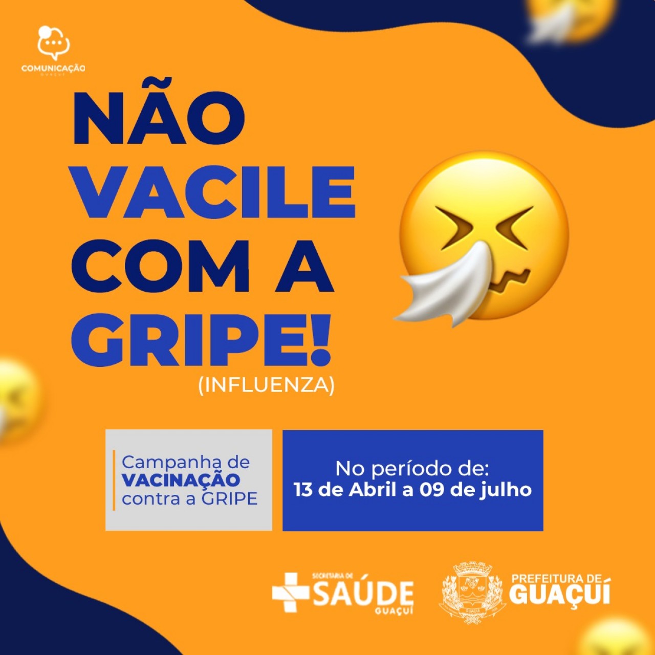 Vacinação contra gripe começou hoje (13) em Guaçuí Vacinação contra gripe começou hoje (13) em Guaçuí