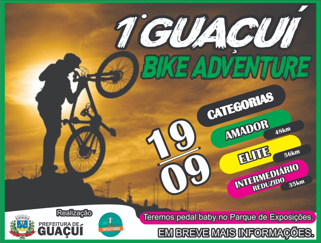 Em setembro acontece o 1º Guaçuí Bike Adventure