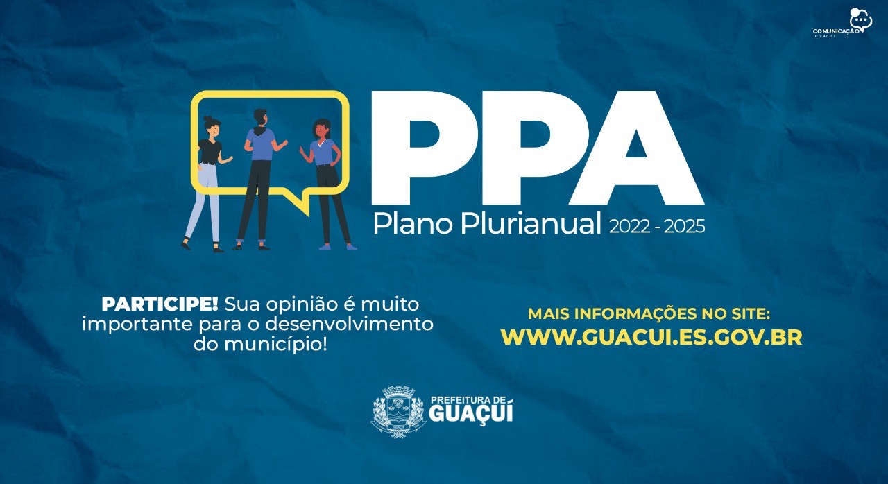 Prefeitura de Guaçuí lança consulta pública do PPA (2022-2025)