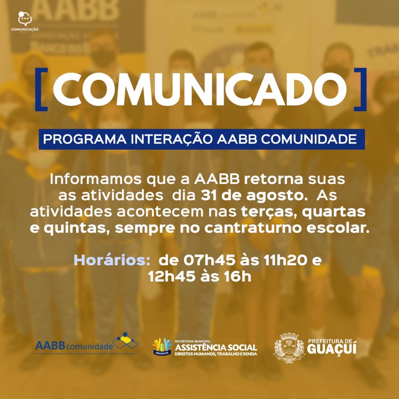 Programa AABB Comunidade retorna com suas atividades em Guaçuí