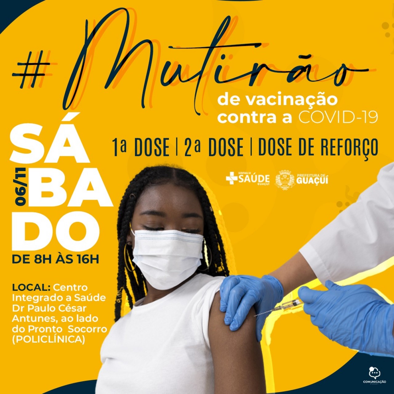 Guaçuí irá realizar mutirão de vacinação contra a Covid-19 Guaçuí irá realizar mutirão de vacinação contra a Covid-19