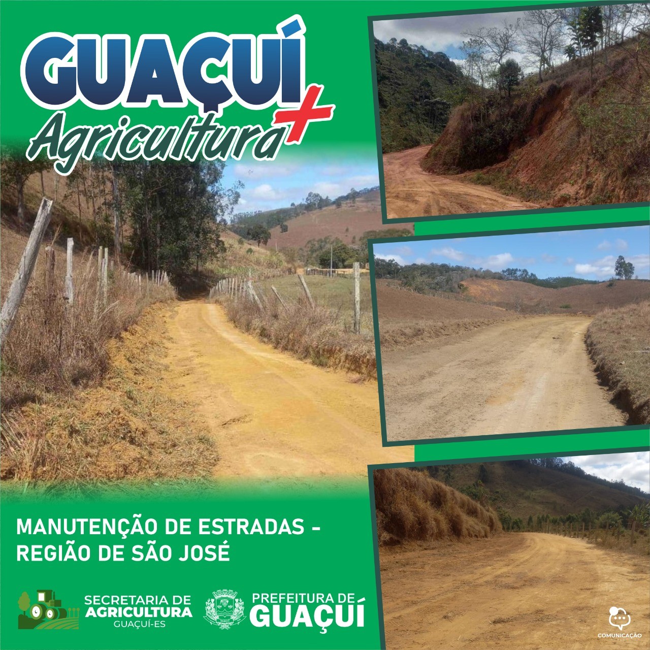 SECRETARIA DE AGRICULTURA REALIZA MANUTENÇÃO DE ESTRADAS NA REGIÃO DE SÃO JOSÉ SECRETARIA DE AGRICULTURA REALIZA MANUTENÇÃO DE ESTRADAS NA REGIÃO DE SÃO JOSÉ