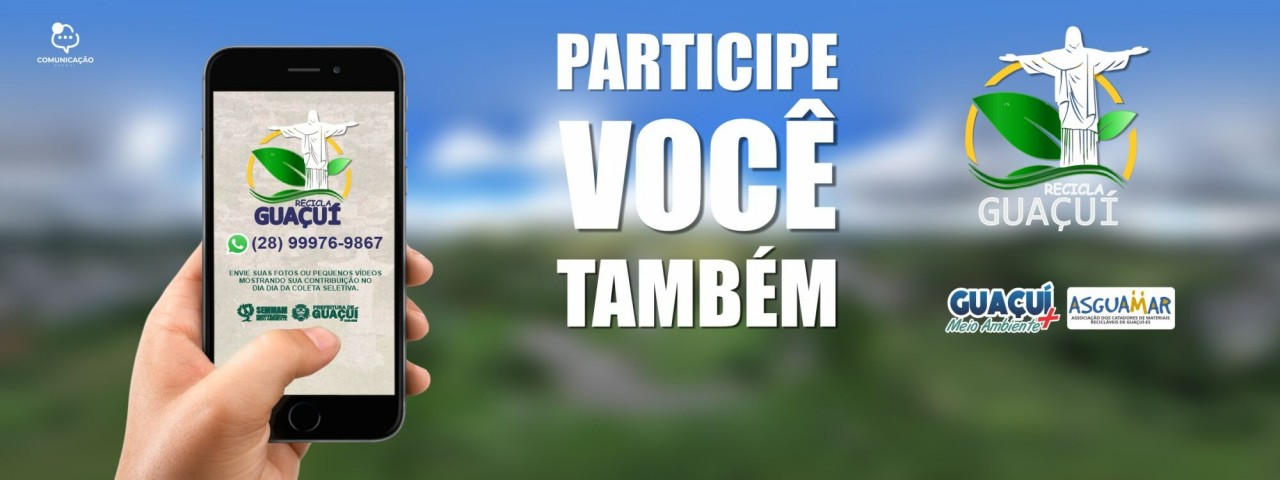 PROJETO "RECICLA GUAÇUÍ" GANHA REFORÇO DISPONIBILIZANDO NÚMERO DE TELEFONE PARA A POPULAÇÃO PROJETO "RECICLA GUAÇUÍ" GANHA REFORÇO DISPONIBILIZANDO NÚMERO DE TELEFONE PARA A POPULAÇÃO