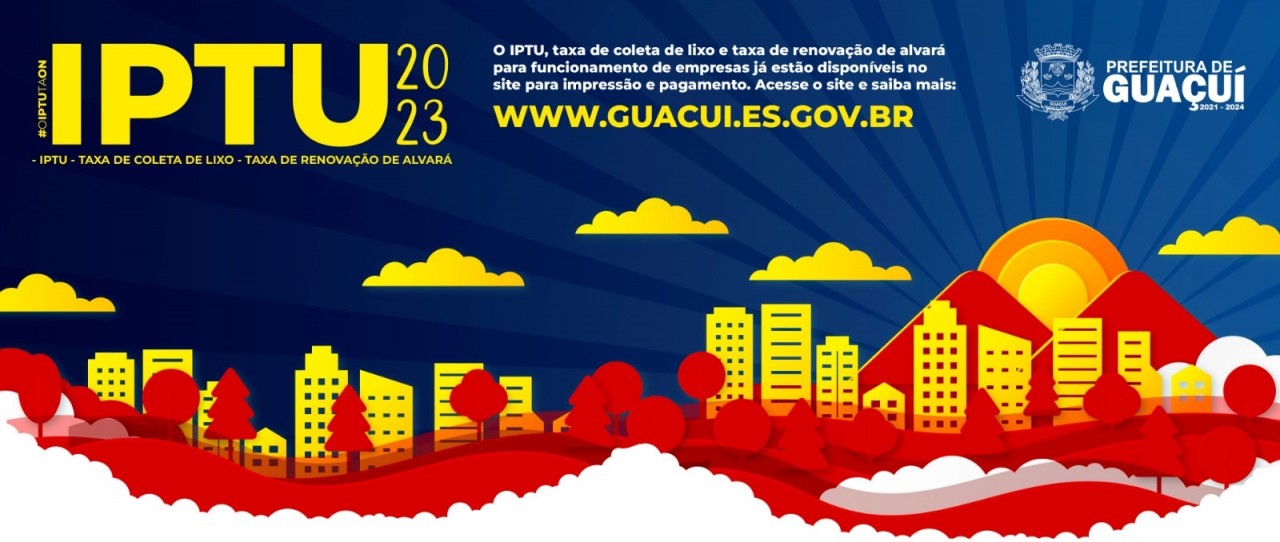 IPTU 2023: ALÉM DE CONTRIBUIR PARA O DESENVOLVIMENTO DE GUAÇUÍ, PAGANDO O IPTU EM DIA VOCÊ AINDA CONCORRE A PRÊMIOS. IPTU 2023: ALÉM DE CONTRIBUIR PARA O DESENVOLVIMENTO DE GUAÇUÍ, PAGANDO O IPTU EM DIA VOCÊ AINDA CONCORRE A PRÊMIOS.
