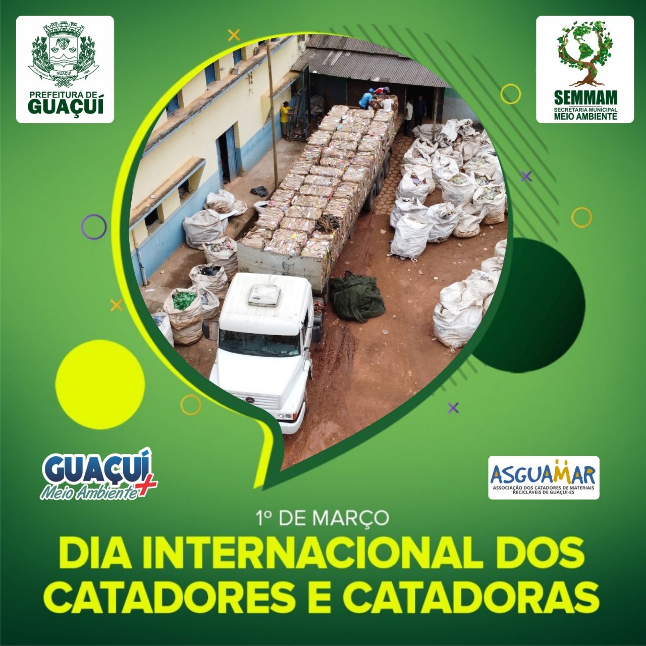 SEMMAM PRESTA HOMENAGEM A ASGUAMAR PELO “DIA MUNDIAL DOS CATADORES DE MATERIAIS RECICLÁVEIS” SEMMAM PRESTA HOMENAGEM A ASGUAMAR PELO “DIA MUNDIAL DOS CATADORES DE MATERIAIS RECICLÁVEIS”