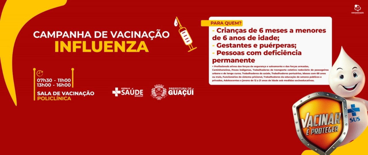 CAMPANHA DE VACINAÇÃO CONTRA A INFLUENZA 2023 CAMPANHA DE VACINAÇÃO CONTRA A INFLUENZA 2023