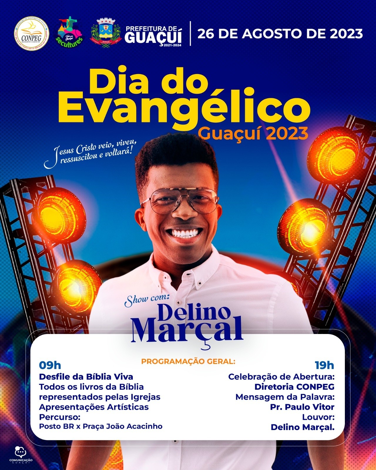 DIA DO EVANGÉLICO TERÁ GRANDE PROGRAMAÇÃO EM GUAÇUÍ