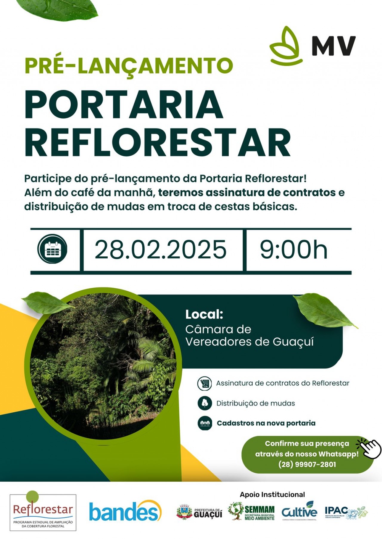GUAÇUÍ INCENTIVA A SUSTENTABILIDADE COM O PRÉ-LANÇAMENTO DA PORTARIA REFLORESTAR GUAÇUÍ INCENTIVA A SUSTENTABILIDADE COM O PRÉ-LANÇAMENTO DA PORTARIA REFLORESTAR