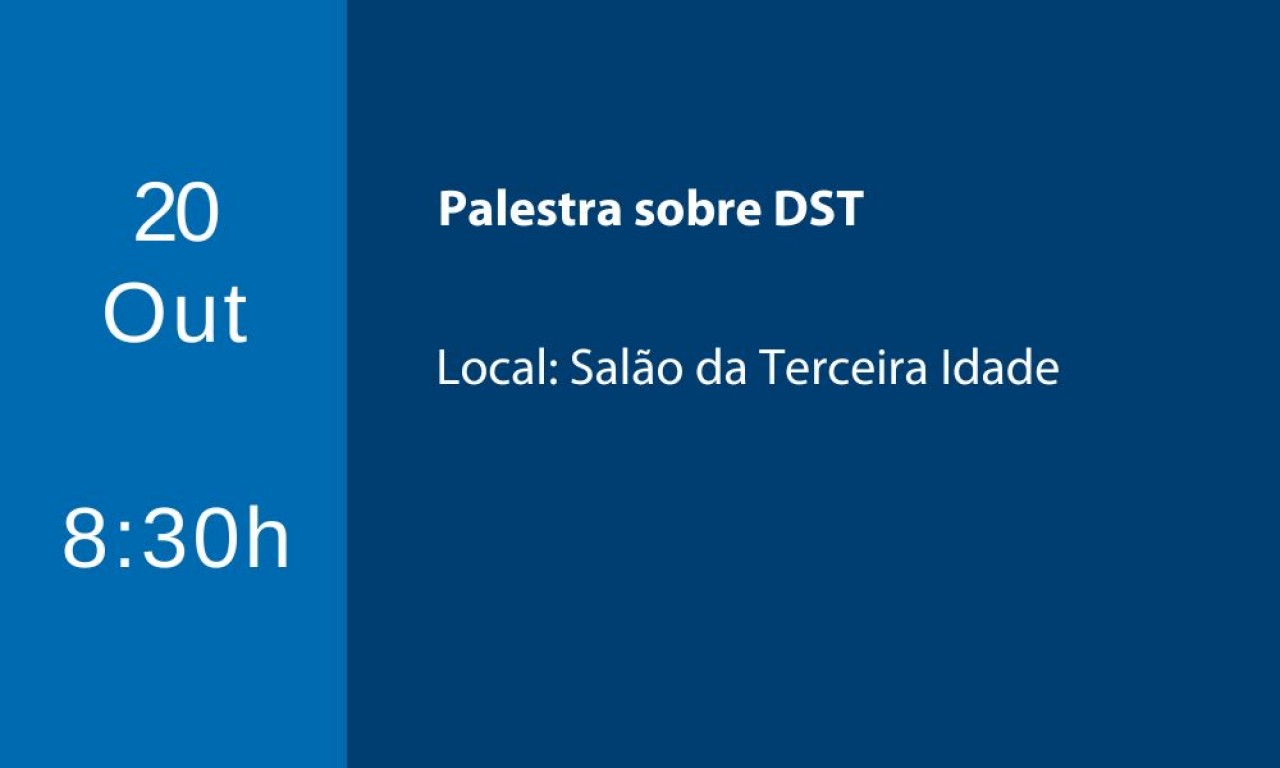 PALESTRA SOBRE DST PALESTRA SOBRE DST