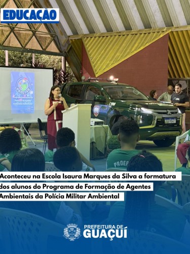 Escola Isaura Marques da Silva realiza formatura do Programa de Formação de Agentes Ambientais Escola Isaura Marques da Silva realiza formatura do Programa de Formação de Agentes Ambientais