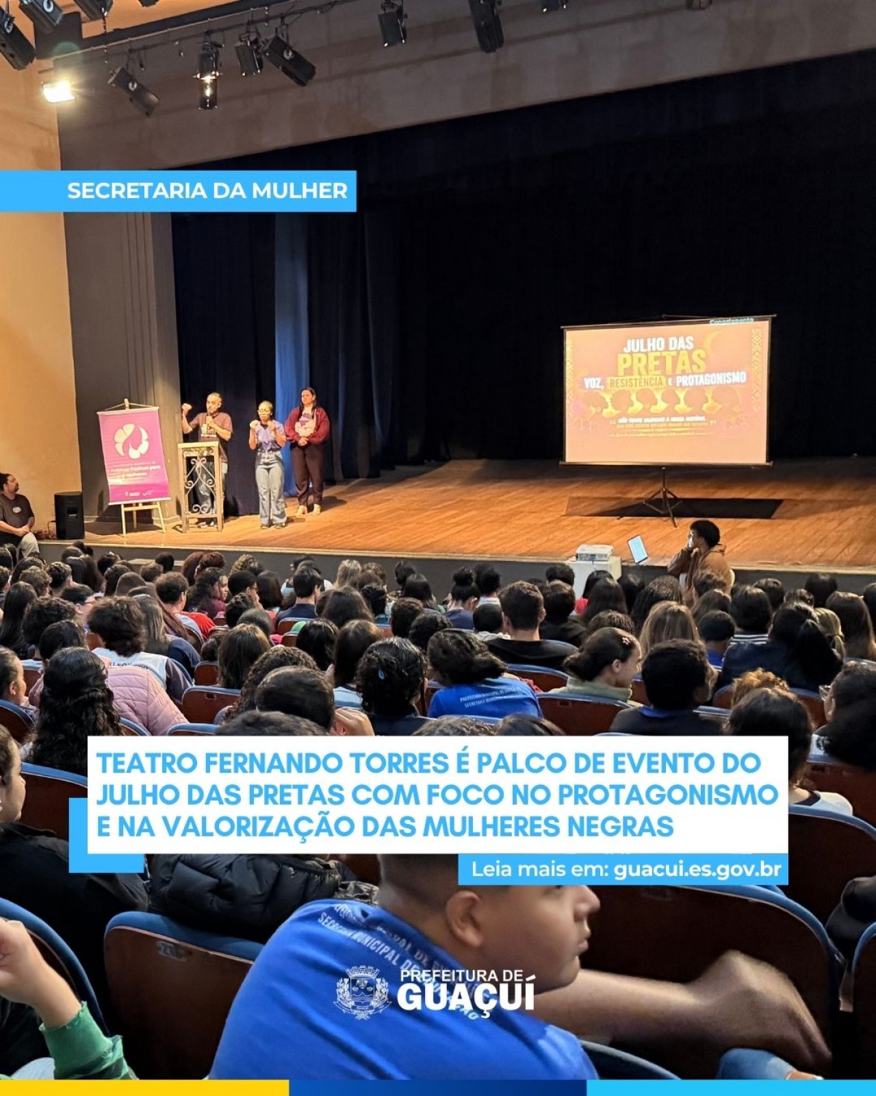Teatro Fernando Torres recebe programação especial do Julho das Pretas com palestras, homenagens e apresentação cultural Teatro Fernando Torres recebe programação especial do Julho das Pretas com palestras, homenagens e apresentação cultural